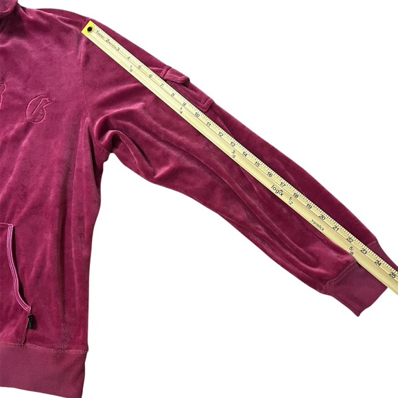 BCBG Long Sleeve Retro Y2K Vintage Pink Magenta Zippered Jacket Sz L - Picture 8 of 9